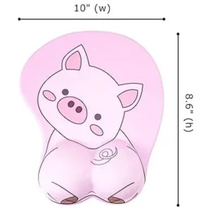 KAIGOBOX Alfombrilla de ratón Kawaii rosa con patrón de_2