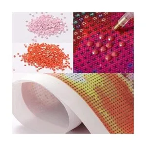 Kit de pintura de diamantes de pastor alemán con bandera_5