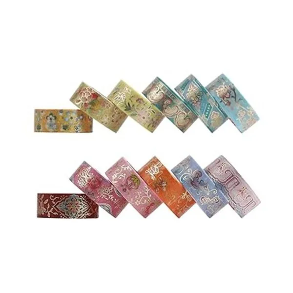 Esweny Juego de 12 rollos de cinta Washi vintage cinta_6