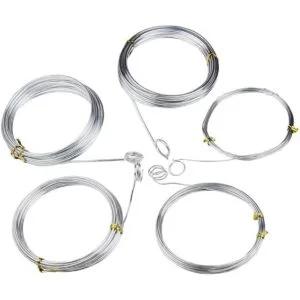 Alambre de aluminio plateado 5 tamaños surtidos 0.039_3