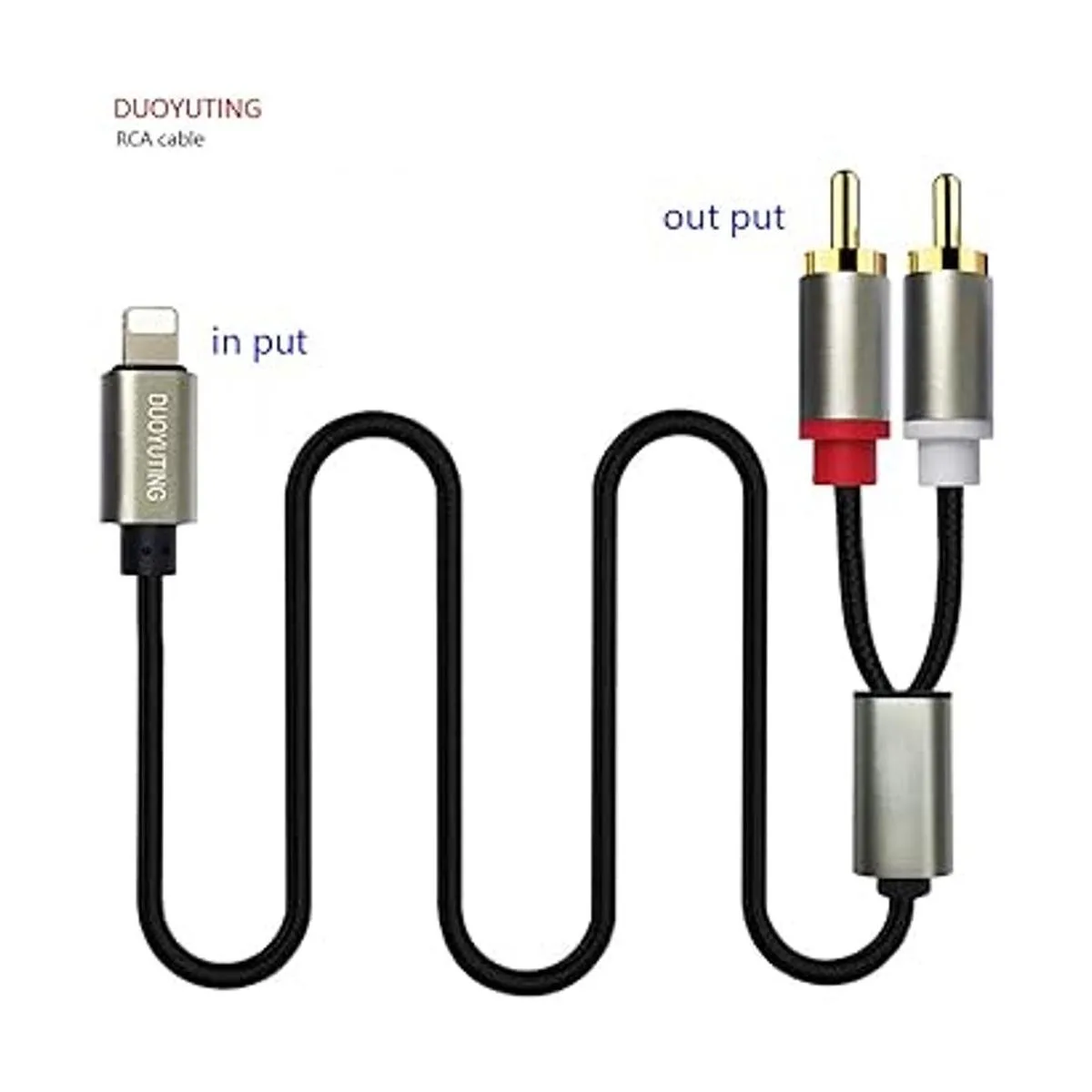 DUOYUTING Iluminación a 2 cable de audio RCA macho_2