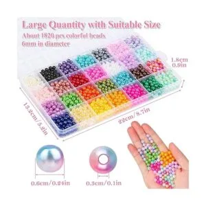 Cludoo Cuentas de perlas para hacer joyas 2000 cuentas_5