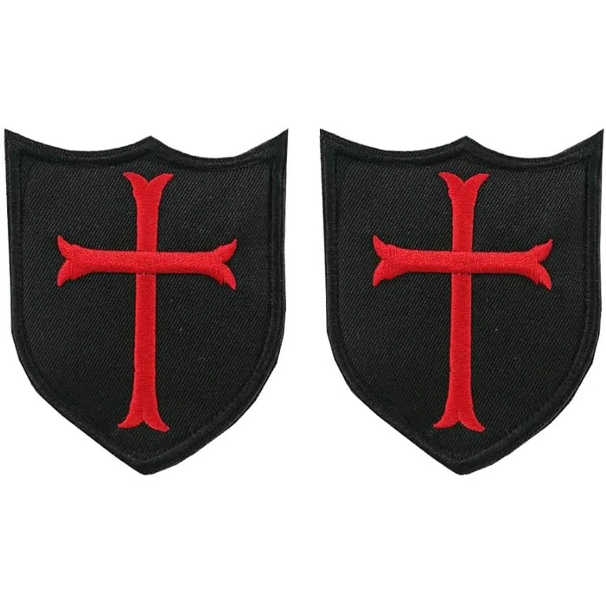 Knights Templario Parches bordados de gancho y bucle 2_2