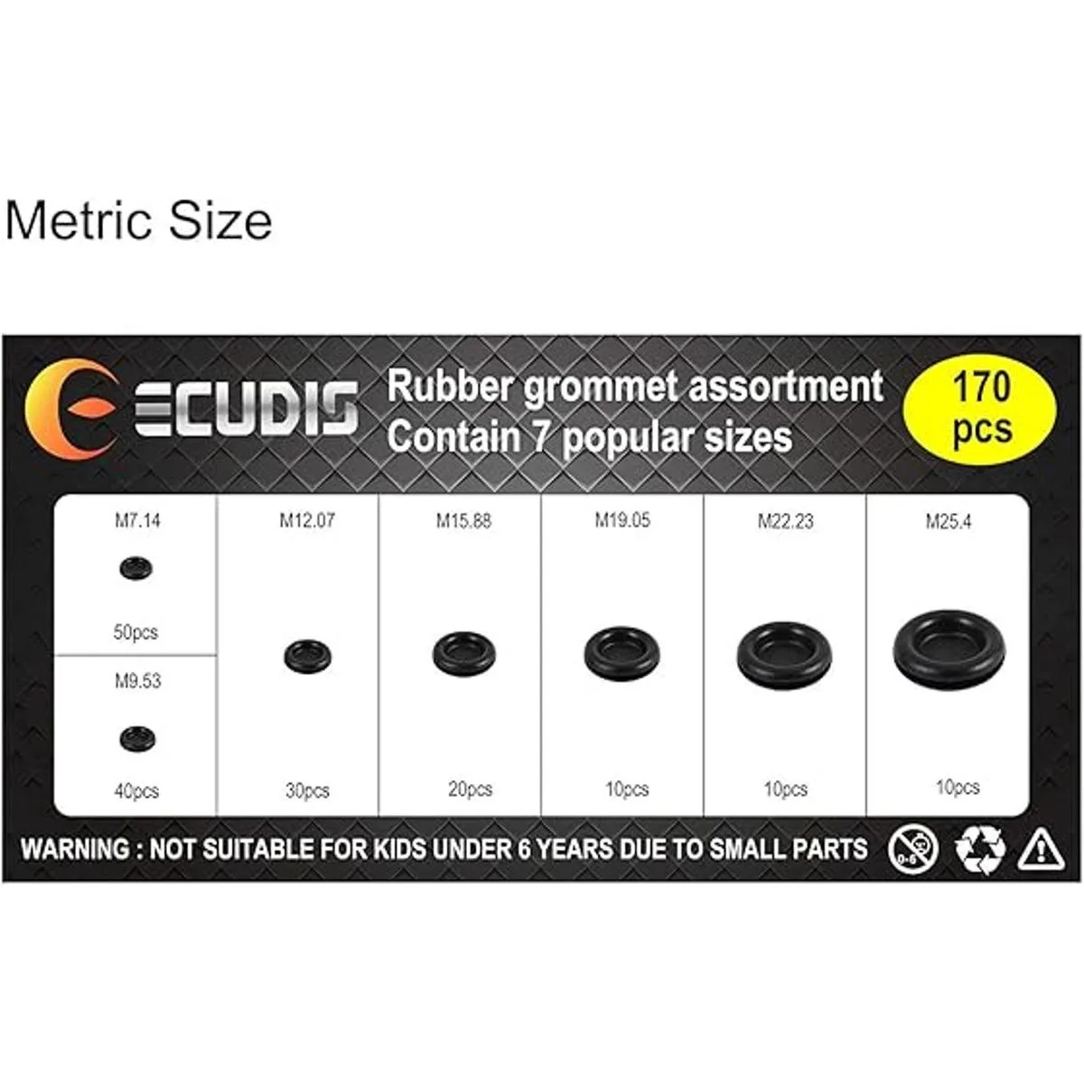 ECUDIS Juego de 170 conectores de goma para cortafuegos_5