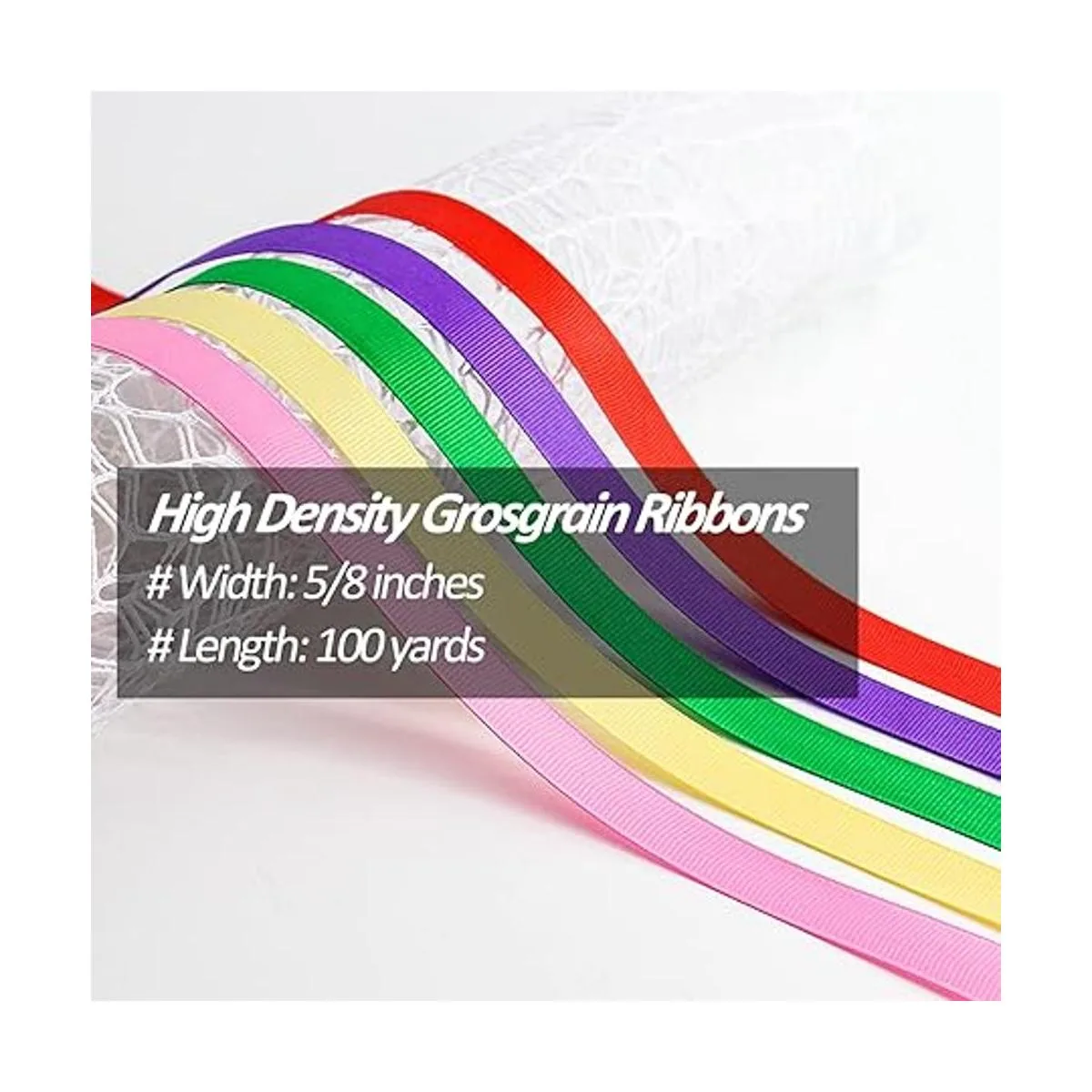 Cinta de grogrén blanco de 58 pulgadas x 100 yardas_2