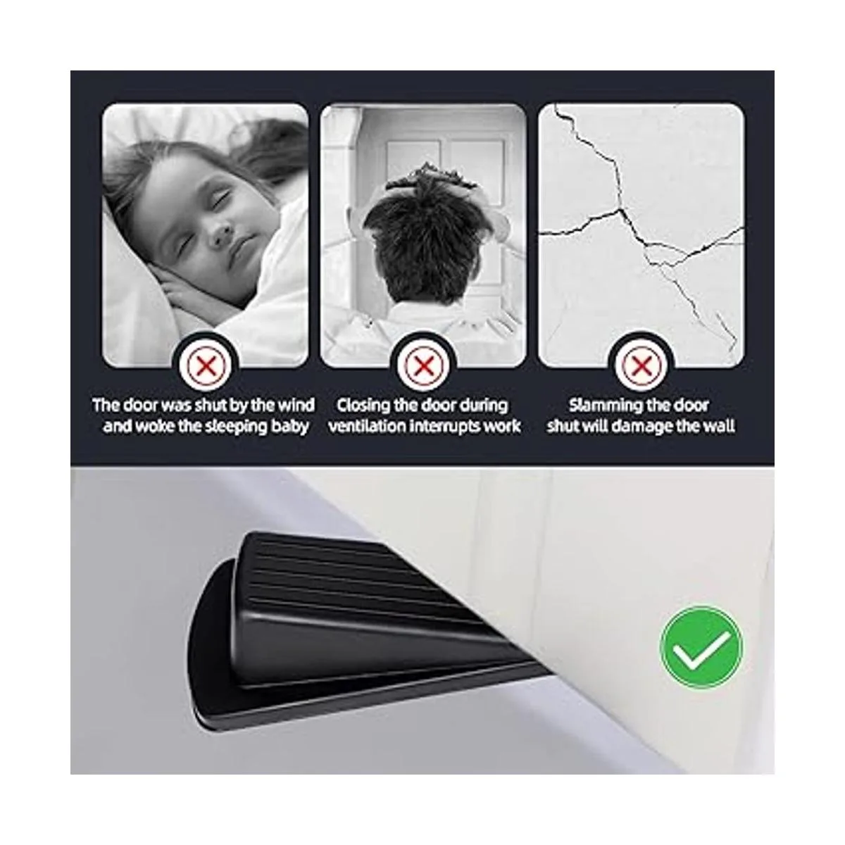 Topes de puerta paquete de 4 topes de puerta de goma de_5