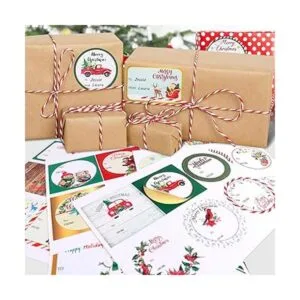 POPGIFTU 144 etiquetas de regalo de Navidad calcomanías_2