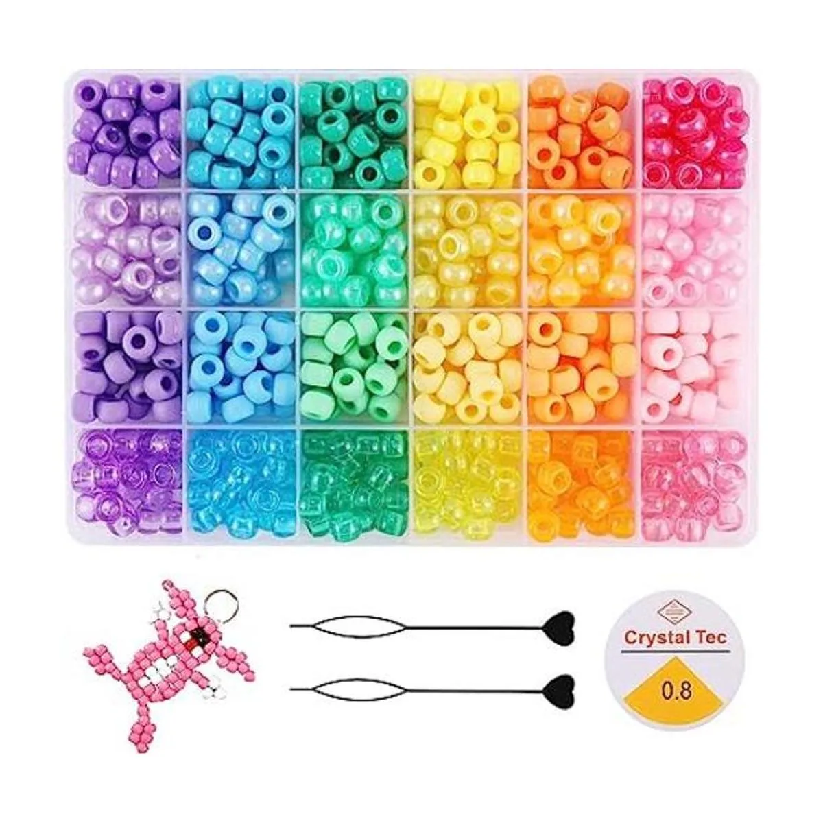 Miss Rabbit Cuentas de caballo de 24 colores para hacer_1