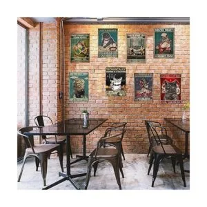 Póster de razas de pollos vintage de metal de lata_5