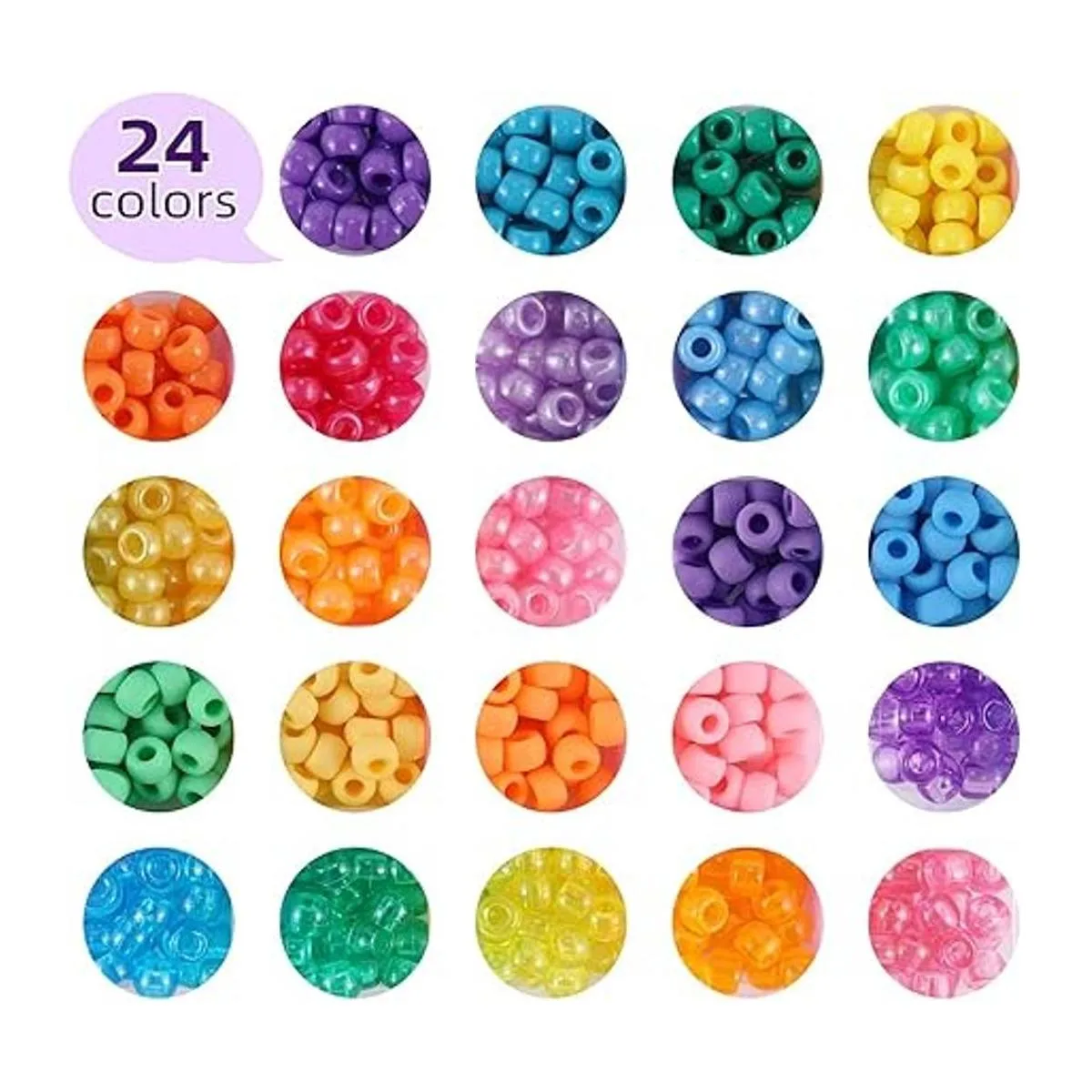 Miss Rabbit Cuentas de caballo de 24 colores para hacer_2