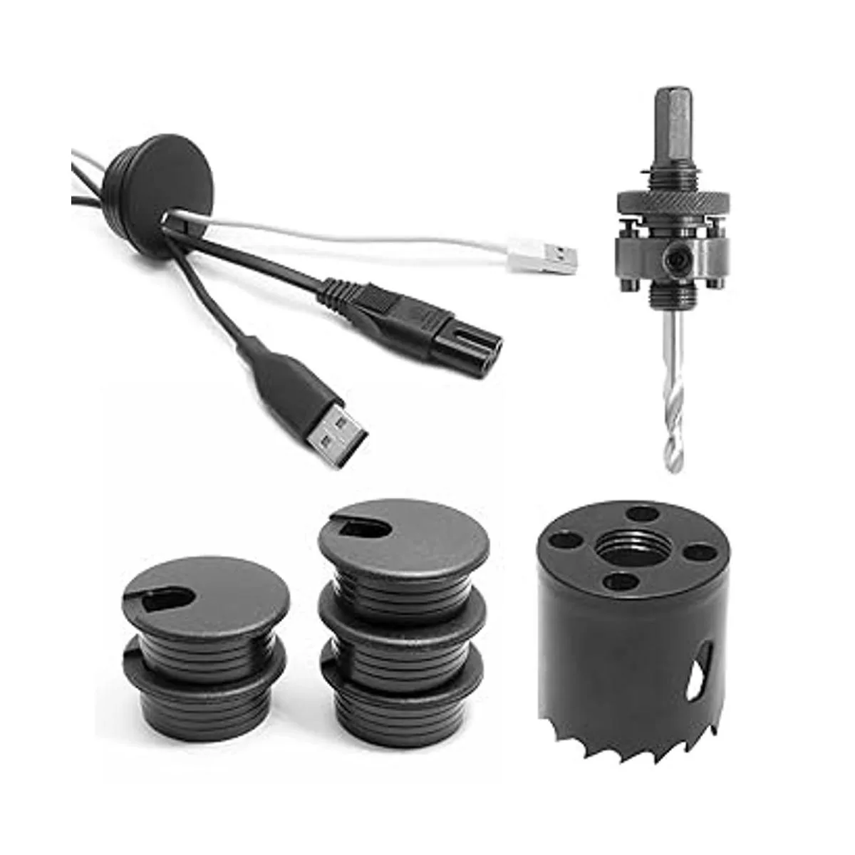 Jersvimc Juego de 5 ojales de escritorio de 1 12 pulgadas_2