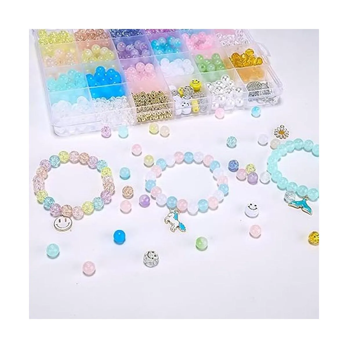 Enjoymade Kit de fabricación de pulseras de cuentas de_4