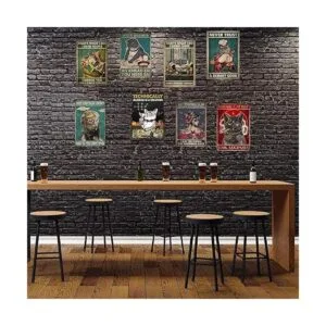 Póster de razas de pollos vintage de metal de lata_4