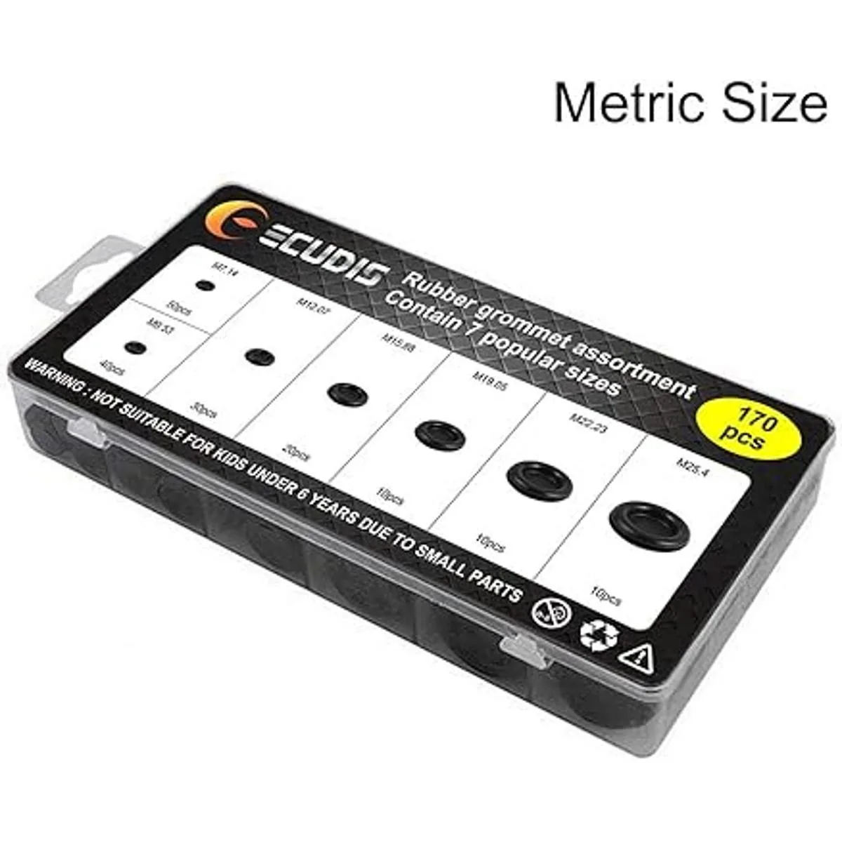 ECUDIS Juego de 170 conectores de goma para cortafuegos_2