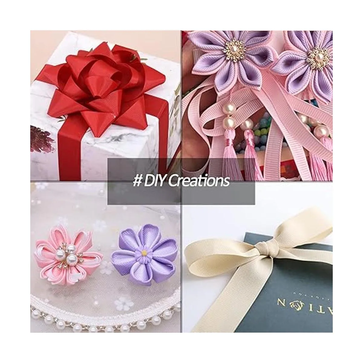 Cinta de grogrén blanco de 58 pulgadas x 100 yardas_5