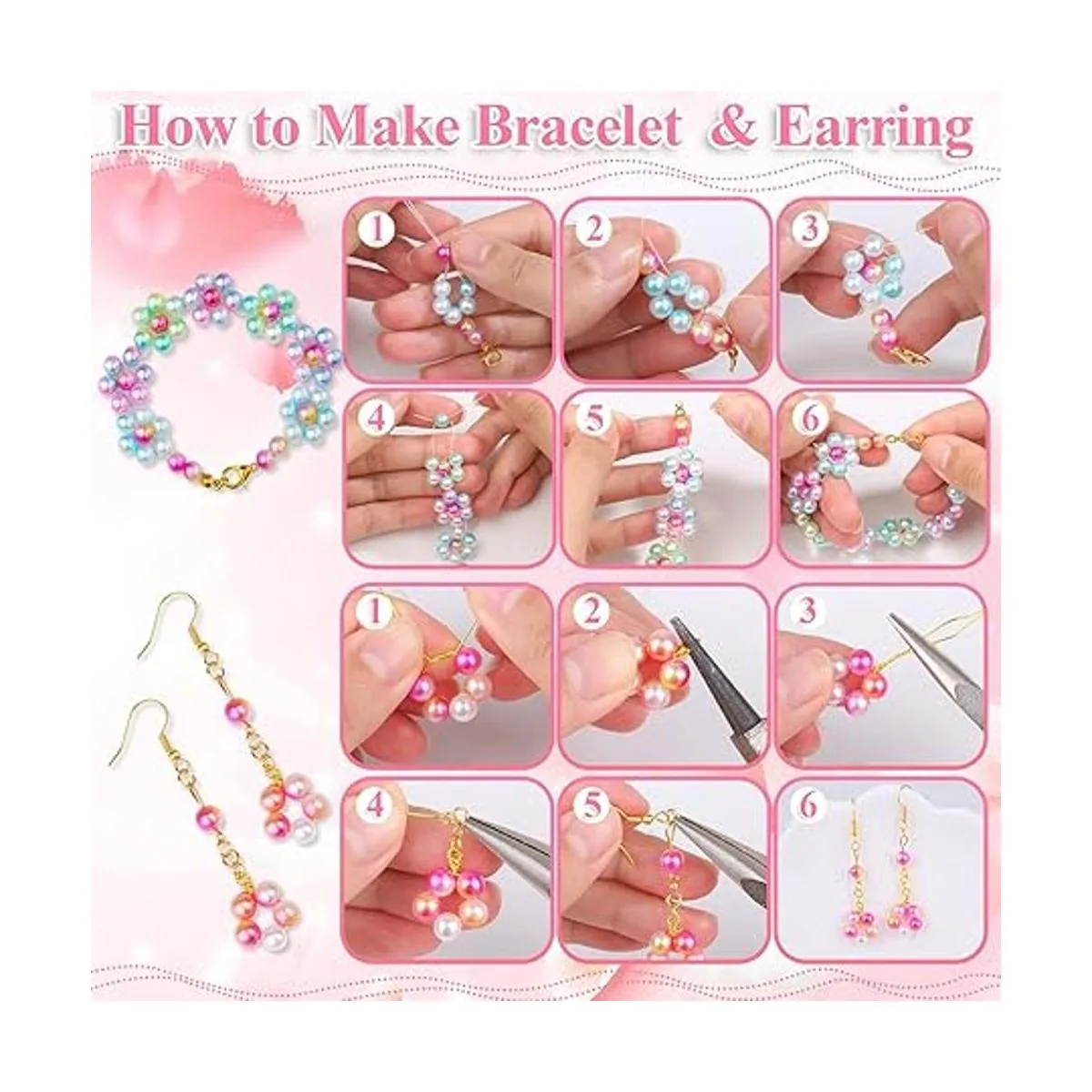 Cludoo Cuentas de perlas para hacer joyas 2000 cuentas_7