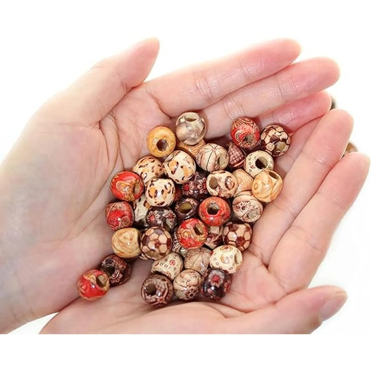 BetterJonny 300 cuentas espaciadoras de madera pintadas_5