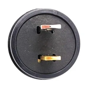 Enchufe de lámpara en relieve negro de mediados de siglo_6