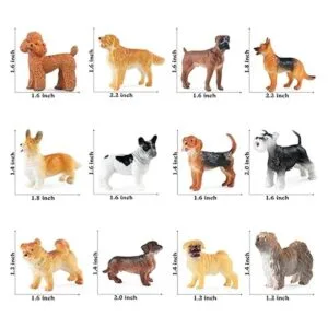 RCOMG Juego de 12 figuras de perro mini figuras realistas_6