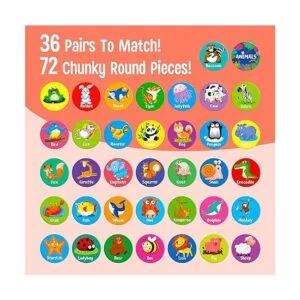 Juego de memoria a juego 72 tarjetas a juego de animales_2