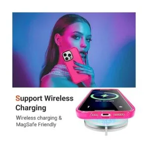 Funda transparente de neón para iPhone 14 Pro Max bonita_2