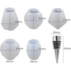 Moldes geométricos esféricos de resina 5 tapones de_4