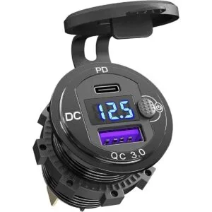 Qidoe Toma de corriente USB de 12 V de aluminio 12 V_1