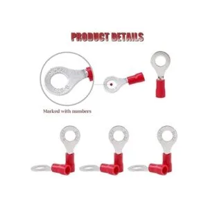 Hilitchi 100pcs 2216 calibre aislado terminales de anillo_4