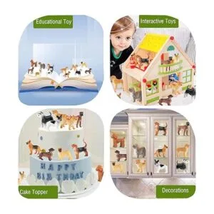 RCOMG Juego de 12 figuras de perro mini figuras realistas_5