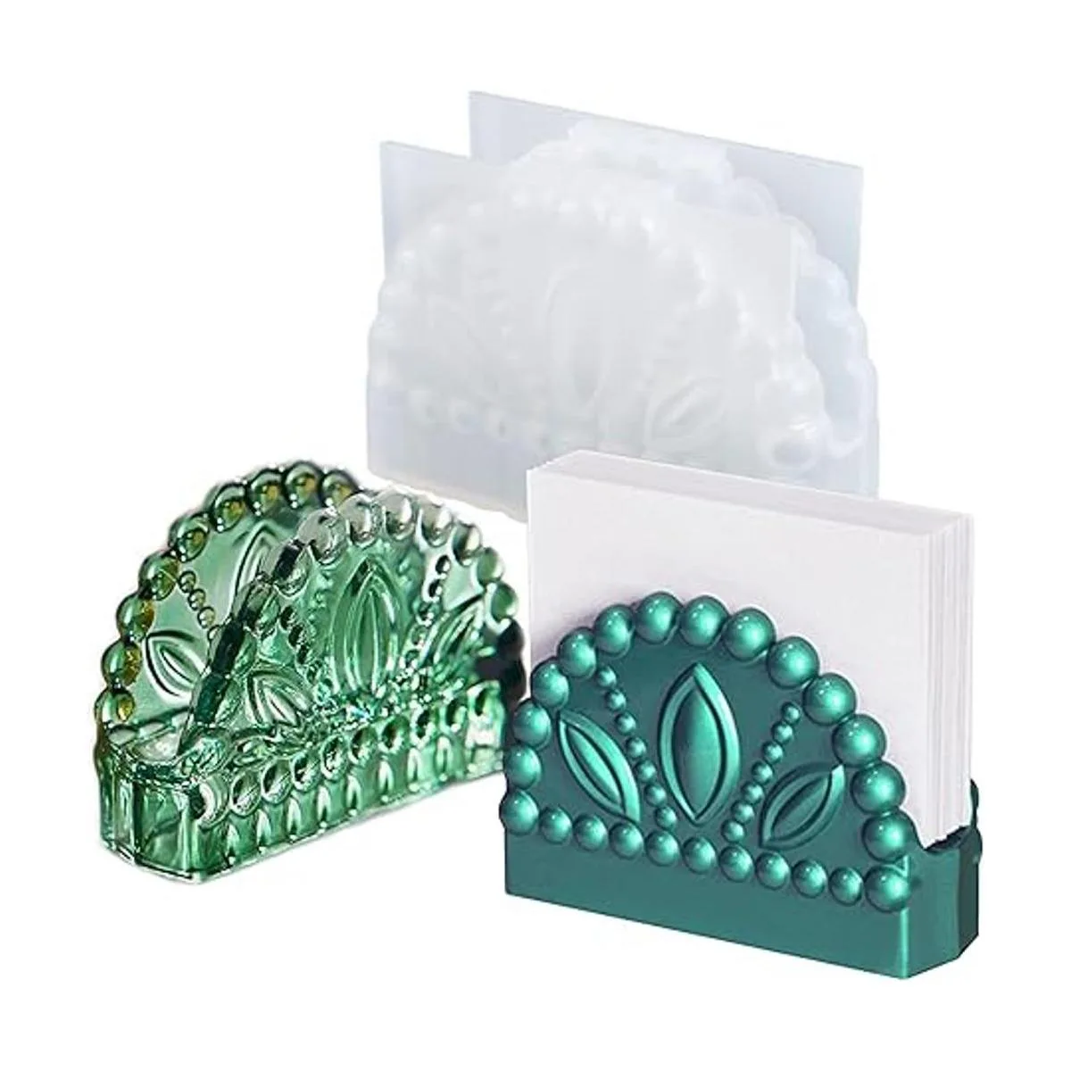 Servilletero molde de resina de silicona organizador de_1