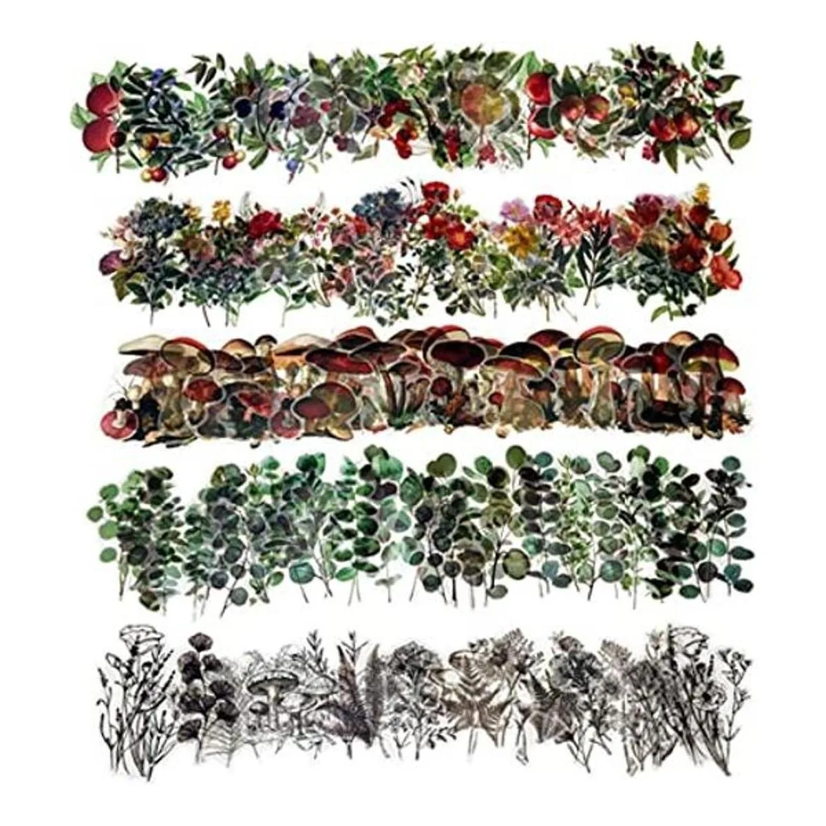 Juego de 200 calcomanías de plantas de eucalipto de_1