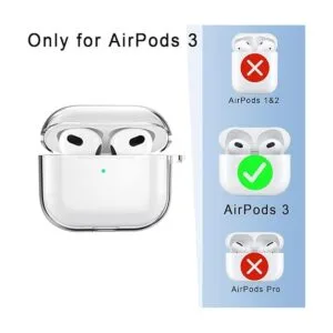 Juego de accesorios de funda transparente para AirPods 3_2