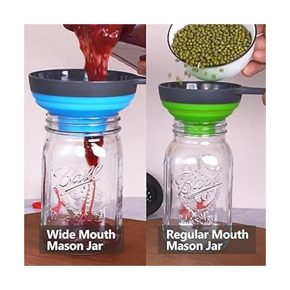 Delove Embudo de enlatado con colador embudos de_5