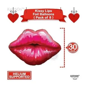 Globos gigantes de labios rojos 30 pulgadas paquete de_4