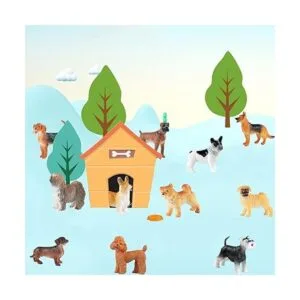 RCOMG Juego de 12 figuras de perro mini figuras realistas_2