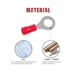 Hilitchi 100pcs 2216 calibre aislado terminales de anillo_5