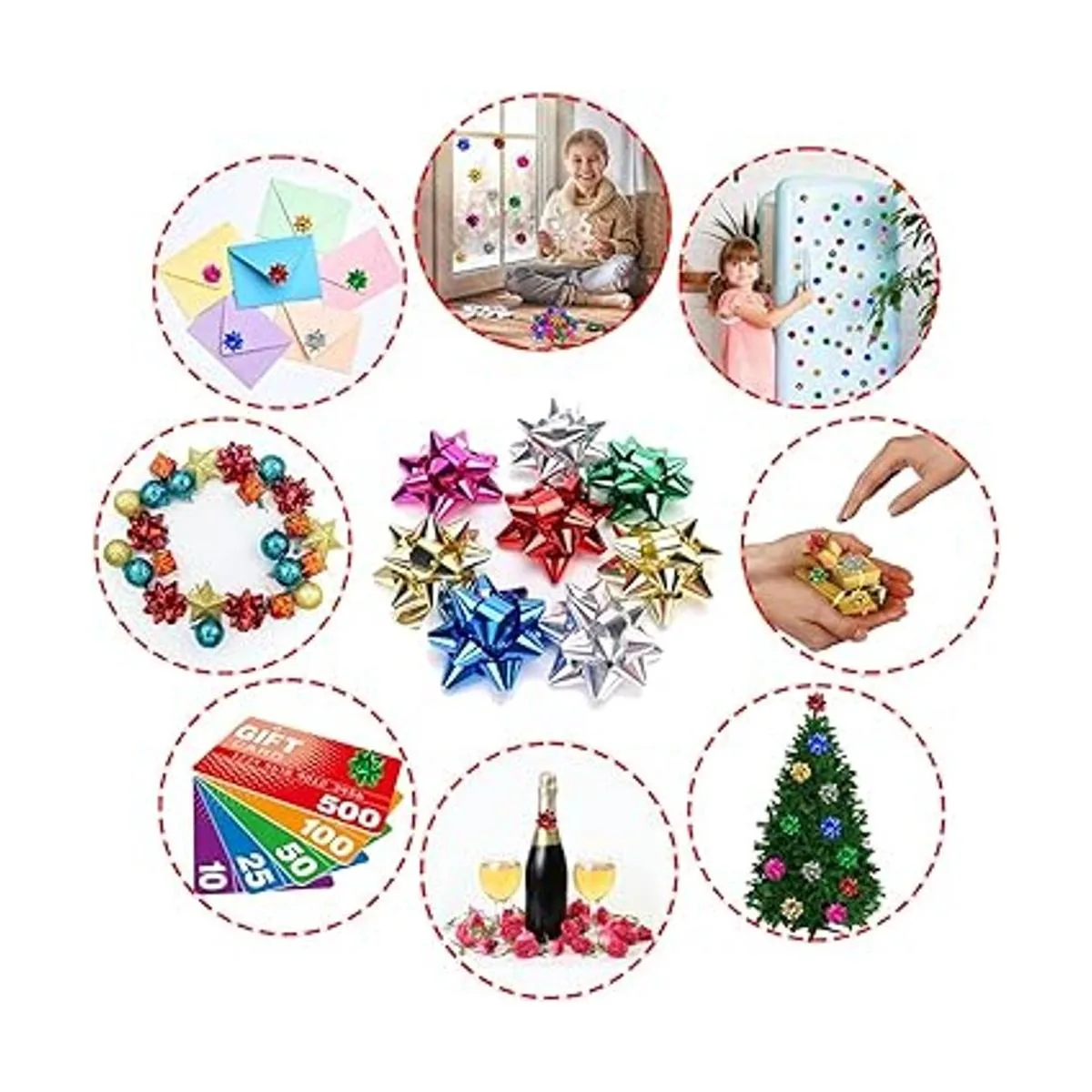 150 lazos de regalo de 1.0 in pequeños lazos_7