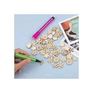 AUEAR Paquete de 300 hojas de flores mixtas de madera_4