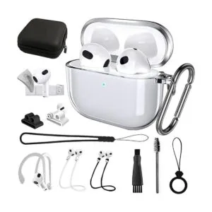Juego de accesorios de funda transparente para AirPods 3_1