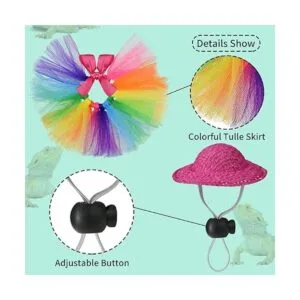 Vehomy Disfraz de dragón barbudo sombrero de dragón_3