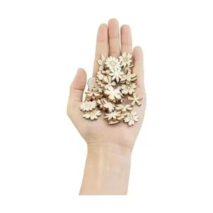 AUEAR Paquete de 300 hojas de flores mixtas de madera_3
