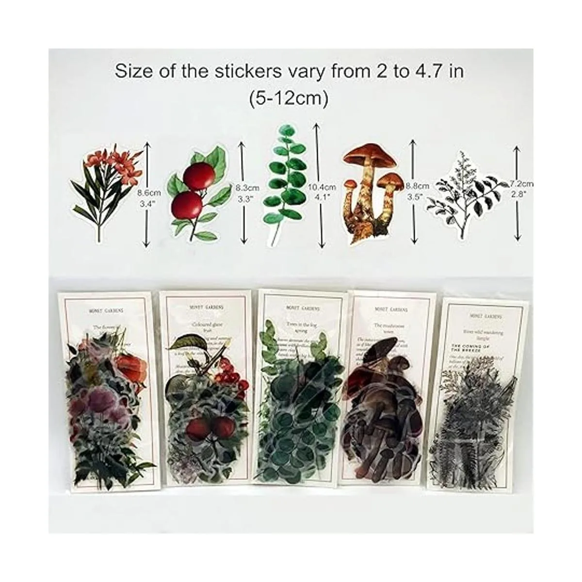 Juego de 200 calcomanías de plantas de eucalipto de_4