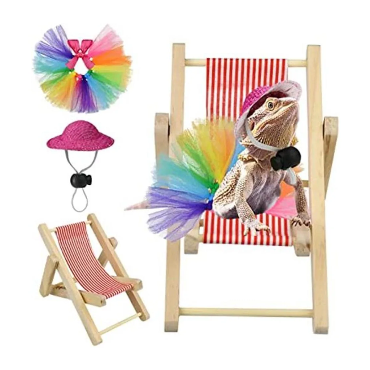 Vehomy Disfraz de dragón barbudo sombrero de dragón_1