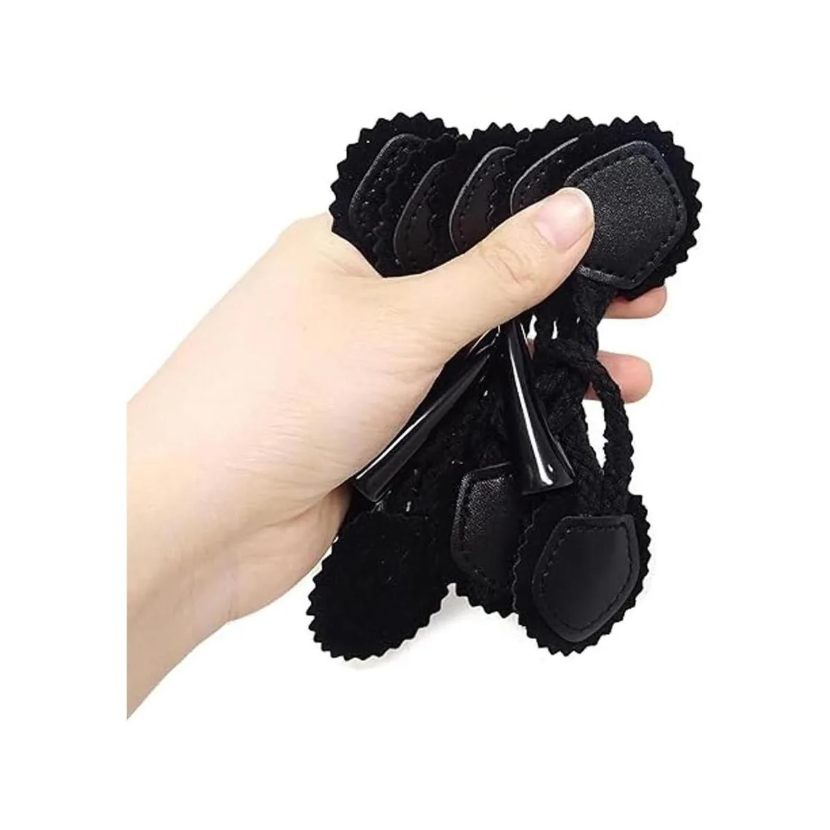 Honbay Juego de 5 cierres de cuero para coser con botón_6