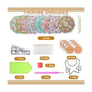 Praise V Do Juego de 8 posavasos de pintura de diamante_2