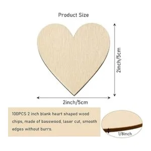 Corazones de madera de 2 pulgadas para manualidades 100_2