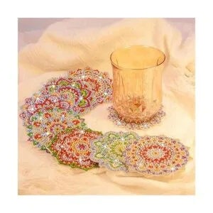 Praise V Do Juego de 8 posavasos de pintura de diamante_5