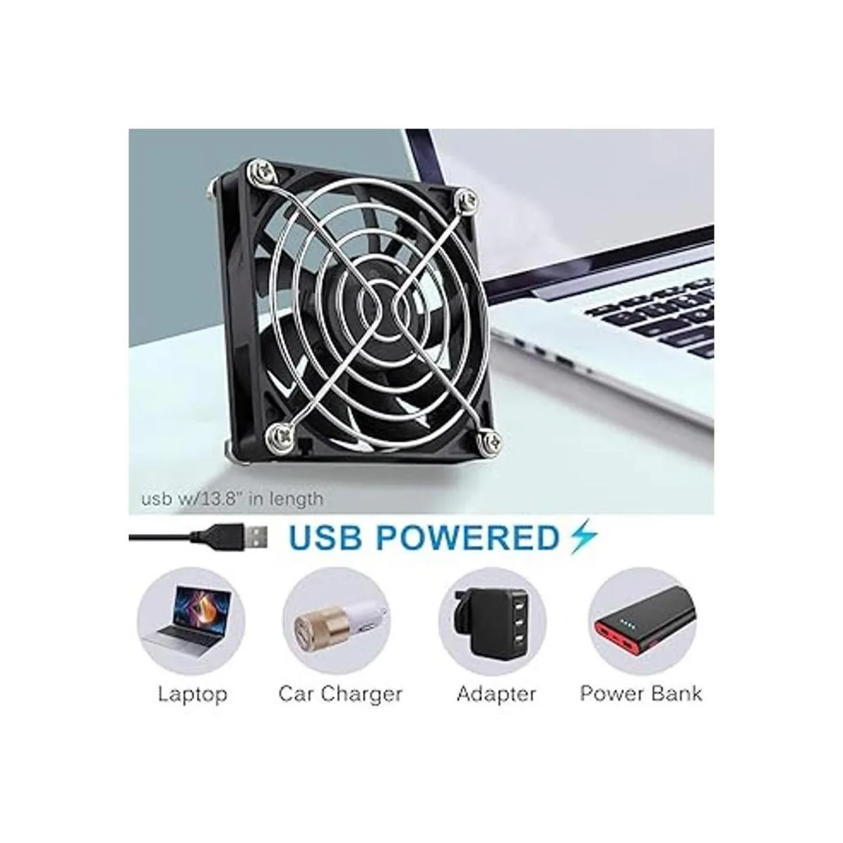 gdstime Conector USB 80 mm x 80 mm x 15 mm DC 5 V Power 3_3