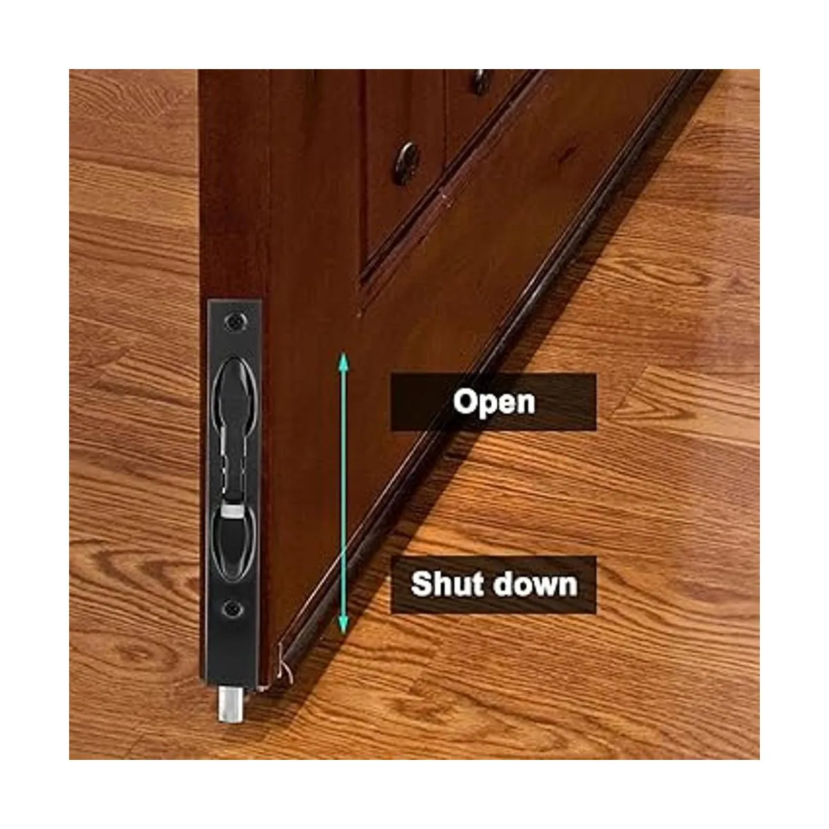 Cionyce 2 pernos de puerta empotrados 8 pulgadas de acero_5