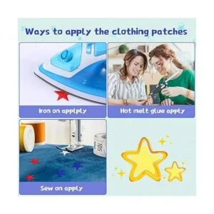 120 piezas de parches para planchar en forma de estrella_4